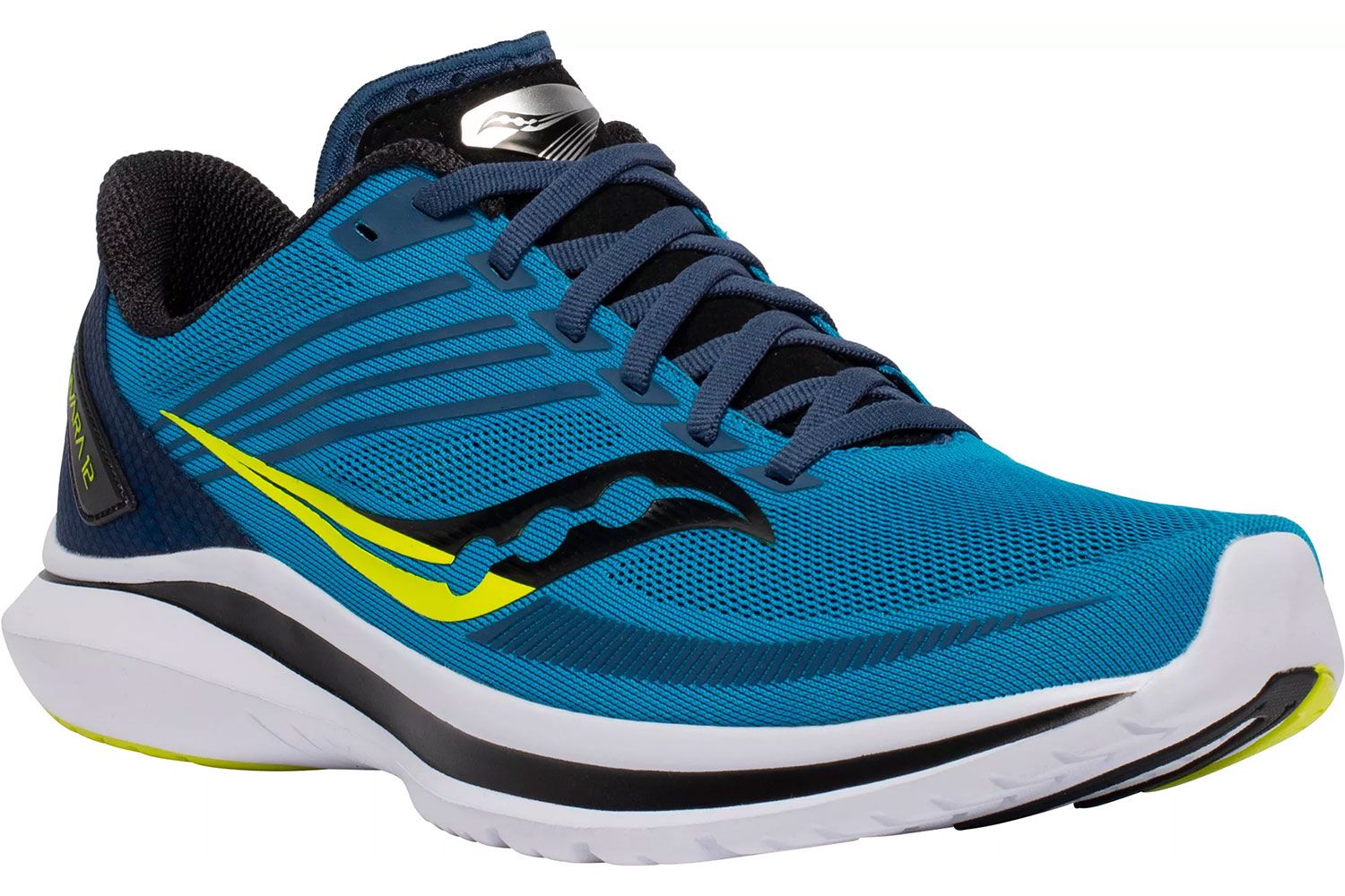 Saucony Kinvara 12 Blue Citron Angle Right